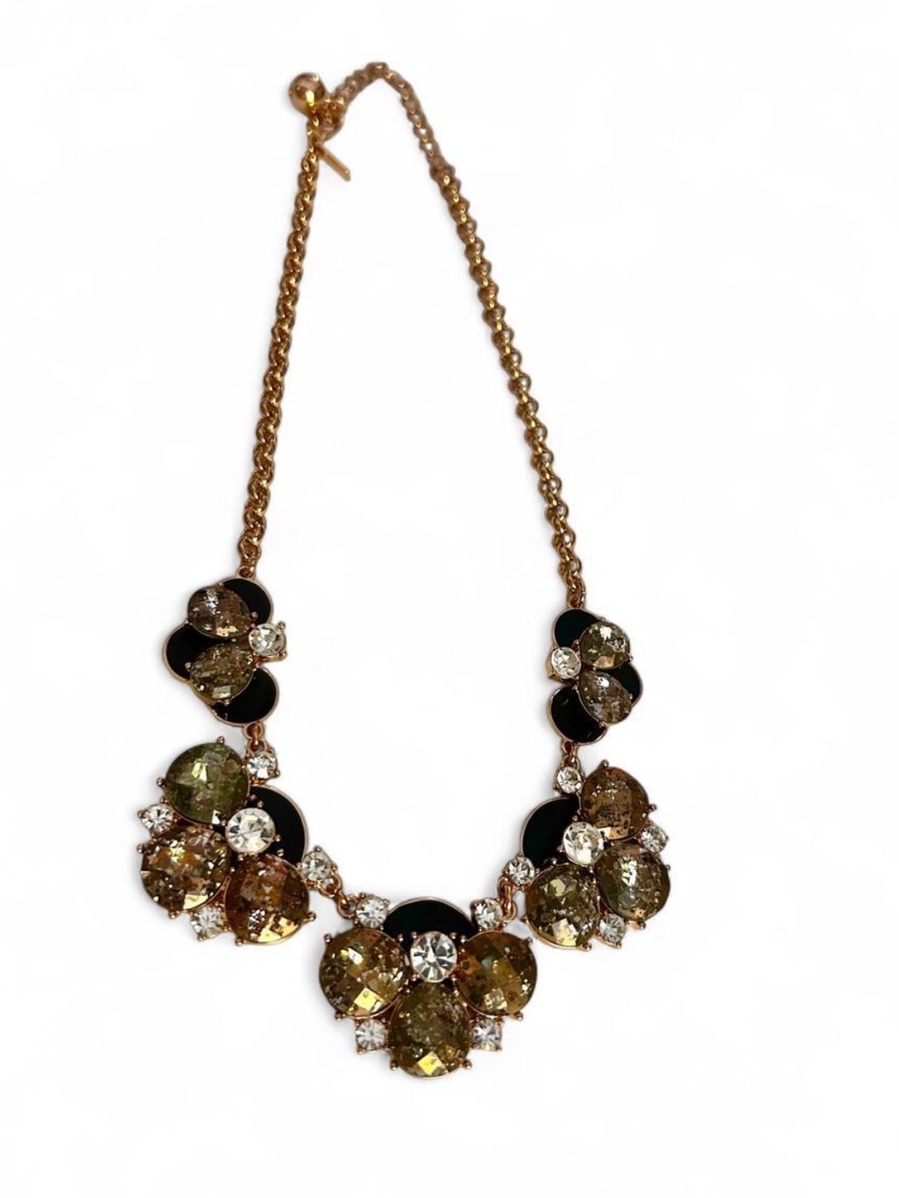 Kate Spade "Fame and Flowers" Statement Floral Collar Necklace β¨ Rose Gold